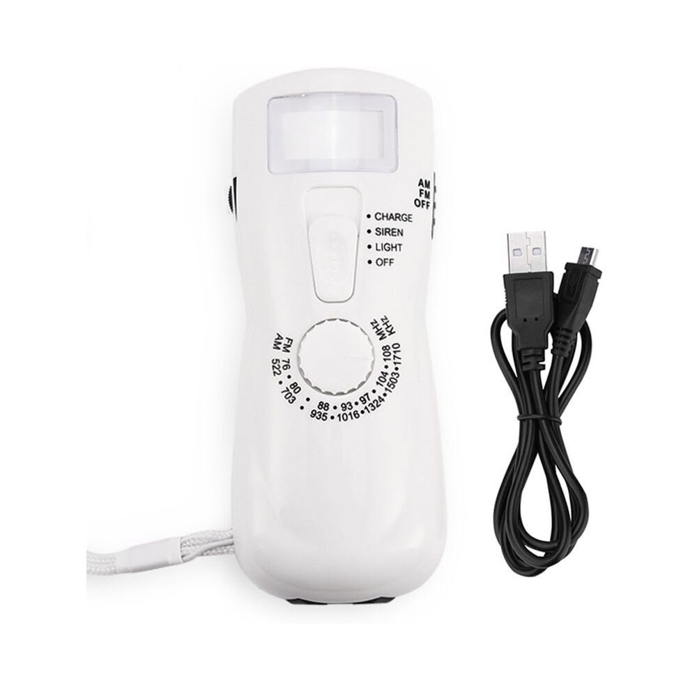 Portable Emergency Hand Crank Dynamo Power Supply AM/FM Radio with Flashlight Compass