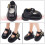 Sapatos de boneca DIY pretos em PU (1 par, 1,3 x 0,7 x 0,6 polegadas) 1