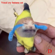 Breloc cu pandantiv pisică banană - bumbac PP - 8/15/19 cm