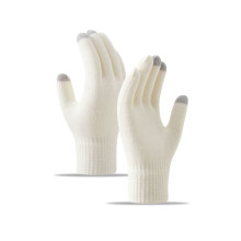 Unisex stickade vinterhandskar i akryl utan finger