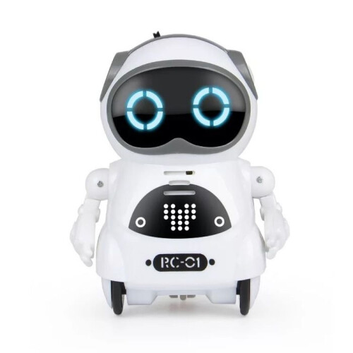 Mini Interactive RC Robot Toys: Talking, Singing, Dancing, Telling Stories - Ideal Gift for Kids - White