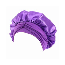 Pack Women's Faux Silk Satin Night Cap Solid Color Adjustable Wide Elastic Band Head Wrap