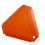 Triangle Ice Scraper Snow Remover for Cars Using HIPS-Orange 1