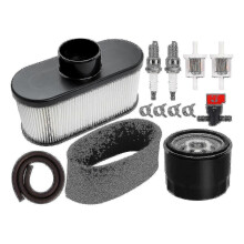 Lawn Mower Adjustment Kit Compatible with Kawasaki FR651V FR730V FS481V - Air, Oil, Fuel Filter, and Spark Plug (WS)
