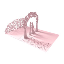 Pop-Up Wedding Card with Money Holder for Bride and Groom