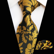 Men's Floral Paisley Tie and Pocket Square Set