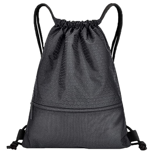 Sac de sport à cordon en polyester noir 20 L
