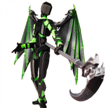 Figurine articulée T13, robot jouet Titan 13, imprimée en 3D et articulée.