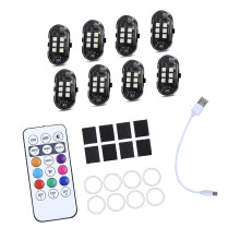 Modular LED Light Set with Wireless Remote Shockproof-8 lights
