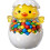 Easter Themed Glass Clear Candy Storage Jar With Rabbit Chick-B 1