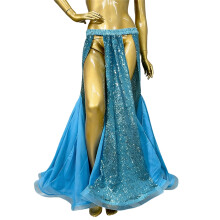 Briljante buikdansoutfit decoratie heupsjaal ideaal-Meer Blauw