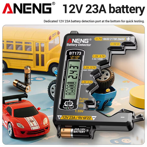 Universal Battery Tester ANENG BT173 Battery Detector Test C D AA AAA N 9V Cell Button Meter Visual Display Testing Tester Tools 2