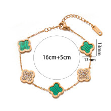 Náramek Lucky Clover z 18k zlata, náramky, šperky, dárek pro ženy a dívky