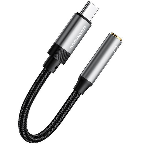 Adaptérový kabel pro sluchátka s konektorem Type-C (samec) a 3,5mm (samice) 2