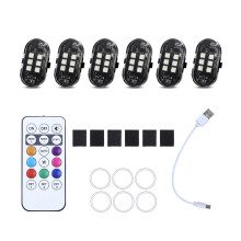 Modular LED Light Set with Wireless Remote Shockproof-6 lights