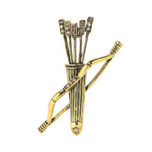 Individualized Retro Arrows Quiver Brooch For Men Alloy-Gold