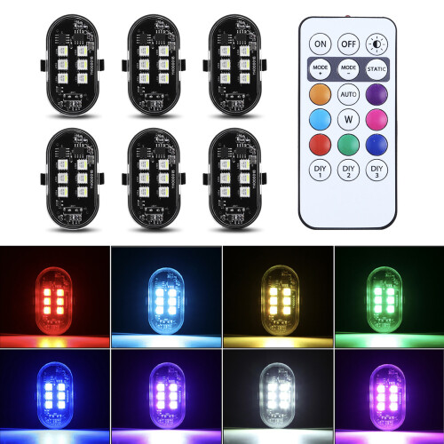 Modular LED Light Set with Wireless Remote Shockproof-6 lights 2