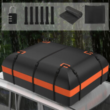 (Orange) Large Car Roof Box 600L Rooftop Cargo Carrier Bag Waterproof