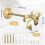 2 Pieces Brass Curtain Pull Back Hooks Gold Bows Wall Mounted 4