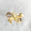 2 Pieces Brass Curtain Pull Back Hooks Gold Bows Wall Mounted 6