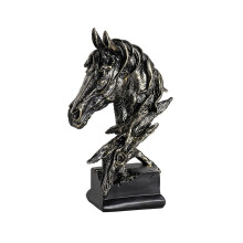 Vintage Horse Head Statue Resin Figurine, Rustic Animal Bust Sculpture for Home Office Decor