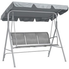 Metal Garden Swing Chair, 3-Seater Swing Seat