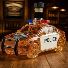 (JACK) Decantador de licor con forma de coche de policía, botella decantadora de whisky de 300 ml, b