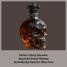 Decantador de whisky de cristal con forma de calavera Botella de vino de cristal con forma de calave