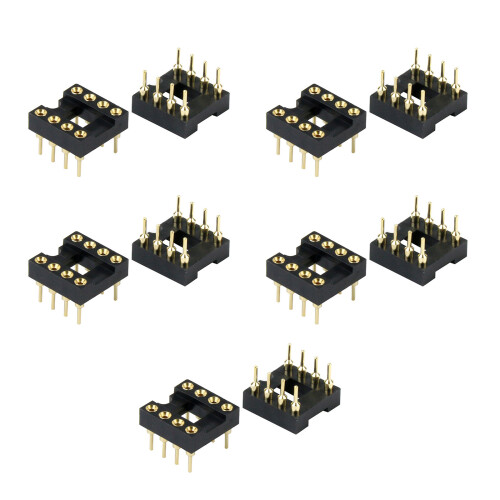 DIP8 IC Socket Plastic IC Test Base Withstands 100C For