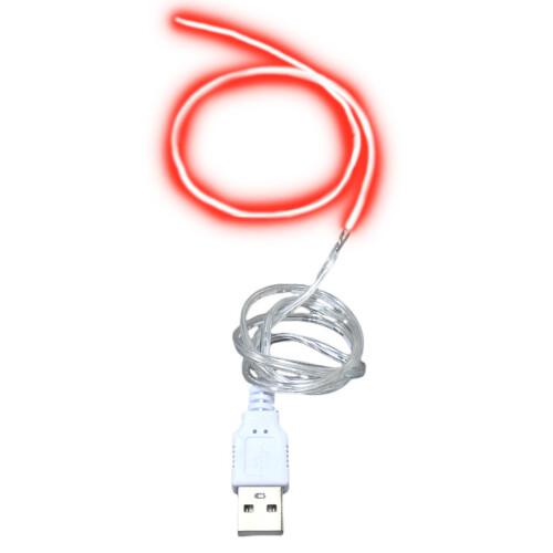 360 Degree Lighting Bendable Bulb Lamp 5V USB LED-red light