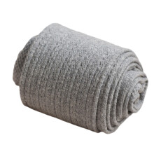 Collants chauds en tricot-Gris clair Aucun velours ajouté