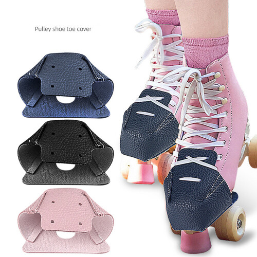 Artificial Leather Protective Cover For Roller Skate-Black 2