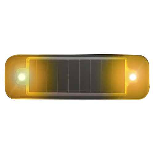 Solar Warning Light Night Security LED-Black yellow light