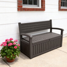Alivio 265L Outdoor Storage Bench &amp; Garden Seat (Grey)