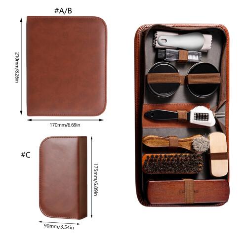 Premium Leather Shoe Maintenance Set-7 piece double horse 1