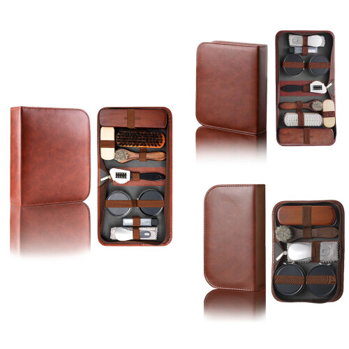Premium Leather Shoe Maintenance Set-7 piece double horse 2