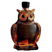 (Búho---250ml) Divertido vaso de whisky con forma de dedo medio, pato, tortuga, perro, botella de wh