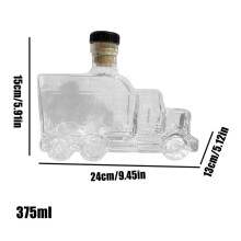 (como se muestra) Botella decorativa decantadora de bourbon de 375 ml, contenedor de whisky, decorac