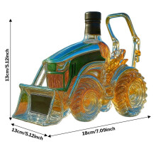 (B,CN) Decantador 3D con forma de tractor de 300 ml, botella de whisky o vino con forma de tractor,