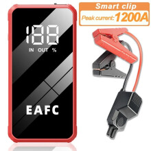 Dispositivo de arranque para coche EAFC, arrancador de batería de 12 V, 1200 A con clip inteligente