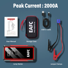 Power Bank 600A 12V Arrancador de batería de coche, 2000A con CAJA