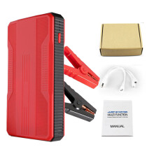 Arrancador de batería para coche de 20000 mAh, 12 V, rojo, sencillo