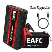 Arrancador de coche de 12 V, Power Bank de 600 A, negro, con caja.