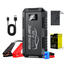 QIKUI Arrancador portátil para coche de 12 V 4000 A, 6000 mAh 1000 A ordinario