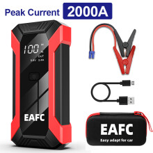 Arrancador portátil de emergencia para coche de 12 V y 2000 A, con caja.