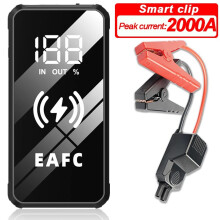 Dispositivo de arranque para coche EAFC, arrancador de batería de 12 V, 2000 A con clip inteligente