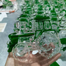 (300 ml) Botella de vidrio de borosilicato de alta calidad con diseño de tractor, decantador de whis