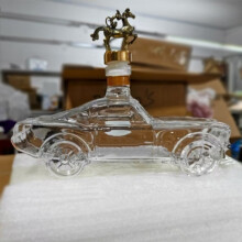 (Decantador de coche A) Nuevo decantador de whisky con forma de motor de coche, decantador de crista