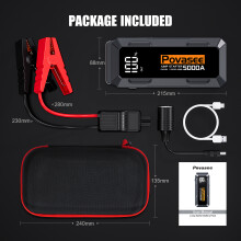 Arrancador de batería Povasee Power Bank 5000A, 5000A