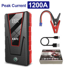 Arrancador portátil de 12 V y 2000 A para emergencias de automóviles, 1200 A